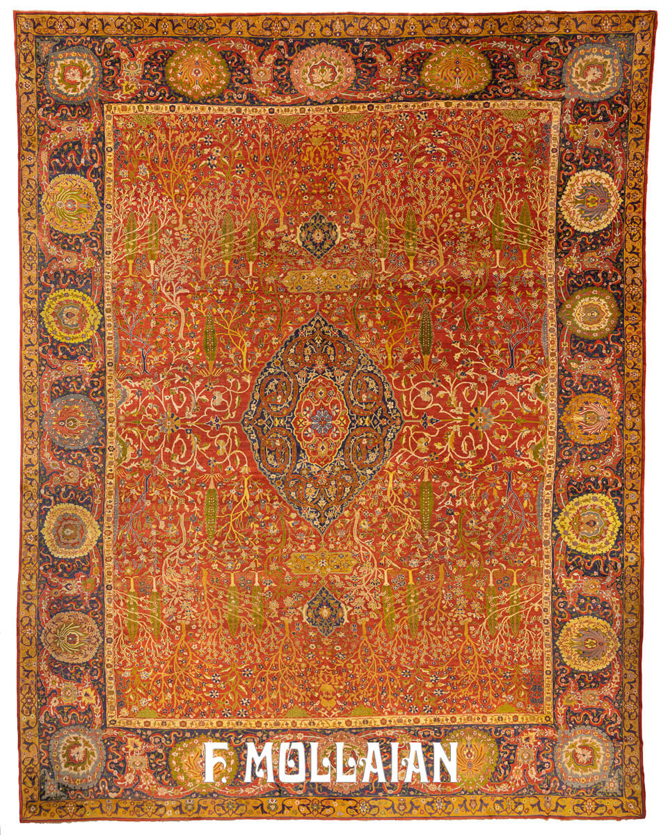 Mahal Ziegler Antique Rug Rust/Red Color n°:271323